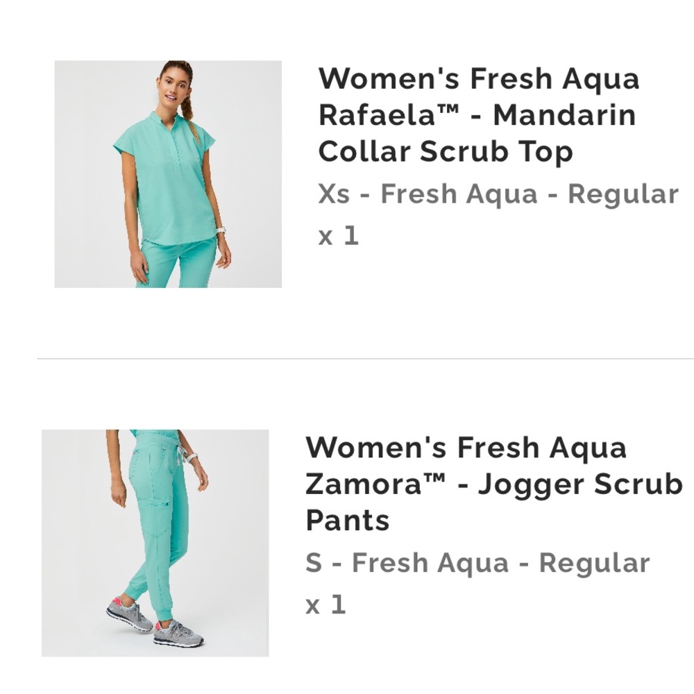 Freshest Aqua Figs Scrubs